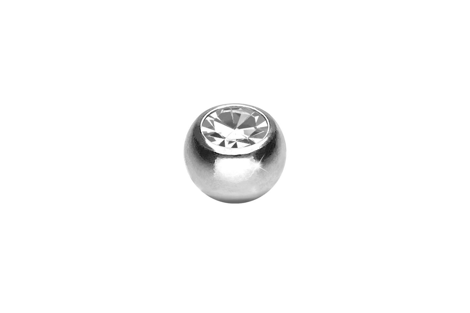 Titan Klemmkugel KRISTALL von Piercingline